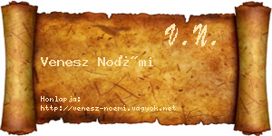 Venesz Noémi névjegykártya